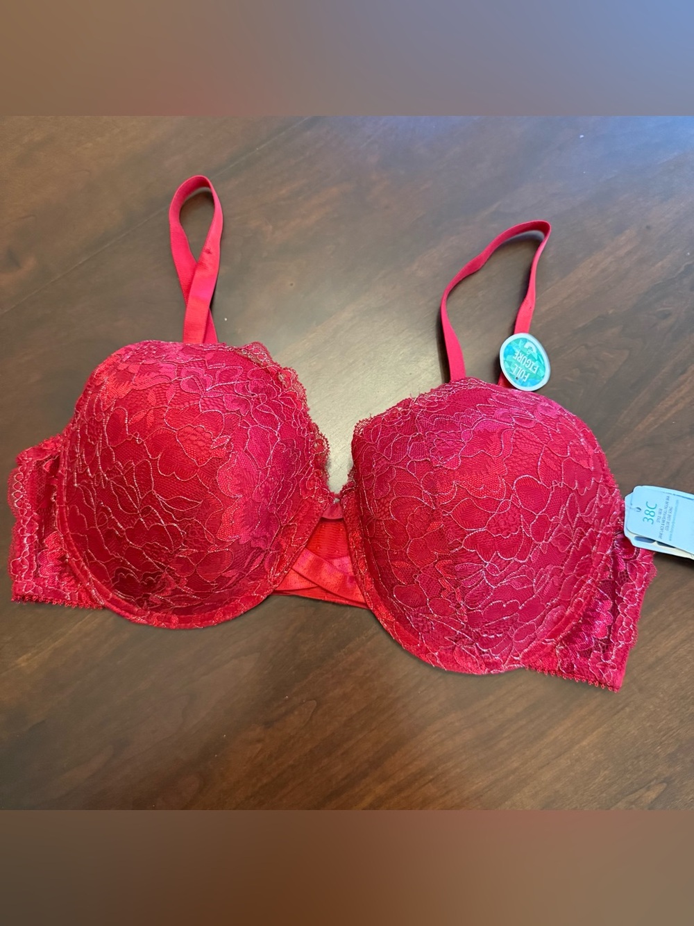NWT Honeydew Intimates Red lace bra 38C